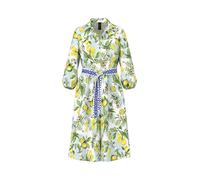 Marc Cain Additions - Bedrucktes Midi-Baumwollkleid white - Gr. - 44