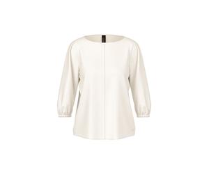 Marc Cain Additions - Feminine Bluse in reiner Seide off-white - Gr. - 38