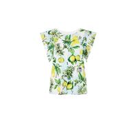 Marc Cain Additions - Feminines Shirt mit Zitronen-Print white - Gr. - 46