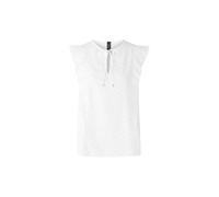 Marc Cain Additions - Feminines Top aus Baumwollmix white - Gr. - 44