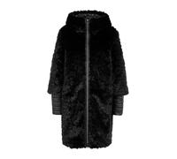 Marc Cain Additions - Kapuzenmantel aus Fake Fur black new - Gr. - 38