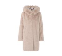 Marc Cain Additions - Mantel aus Fake Fur mit Kapuze warm stone - Gr. - 42
