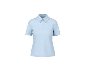 Marc Cain Additions - Poloshirt aus Baumwollstretch skyway new - Gr. - 46