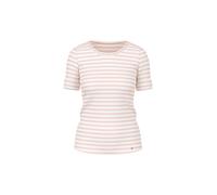 Marc Cain Additions - Ringel-T-Shirt aus Baumwoll-Ripp magnolia - Gr. - 38