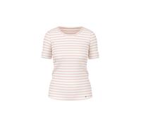Marc Cain Additions - Ringel-T-Shirt aus Baumwoll-Ripp magnolia - Gr. - 40