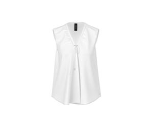 Marc Cain Additions - Schwingendes Top mit Falte white - Gr. - 38