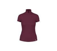 Marc Cain Additions - Stehkragen-Shirt aus Baumwollstretch winetasting - Gr. - 40