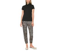 Marc Cain Additions - T-Shirt mit geschlitztem Mock-Neck black - Gr. - 34