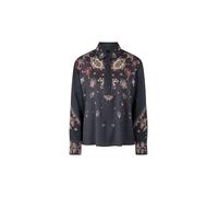 Marc Cain Blusenshirt mit kurzer Knopfleiste in Taupe, Größe 36