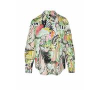 Marc Cain Regular Fit Hemdbluse mit Manschetten in Oliv, Größe 34