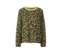 Marc Cain Blusenshirt mit Animalprint in Grün, Größe 36