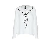 Marc Cain Regular Fit Bluse mit Volants in Offwhite, Größe 42