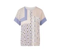 Marc Cain Collections - Blusenshirt mit Materialmix light desert taupe - Gr. - 36
