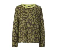 Marc Cain - Blusenshirt mit Animalprint - Größe 34 - grün