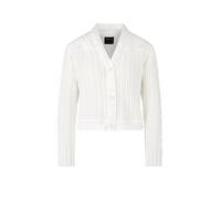 Marc Cain Strickjacke mit V-Ausschnitt in Offwhite, Größe 42