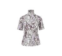 Marc Cain Collections - Baumwoll-T-Shirt mit Stehkragen purple rose - Gr. - 34