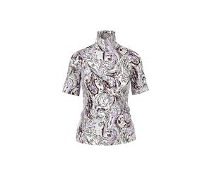 Marc Cain Collections - Baumwoll-T-Shirt mit Stehkragen purple rose - Gr. - 34