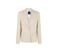 Marc Cain Collections - Blazer mit dezentem Leomuster bright ecru - Gr. - 36