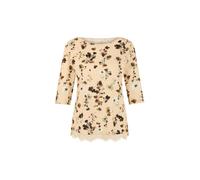 Marc Cain Collections - Blütenshirt mit Spitzenbesatz - Gr. - 34