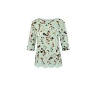 Marc Cain Collections - Blütenshirt mit Spitzenbesatz silt green - Gr. - 46