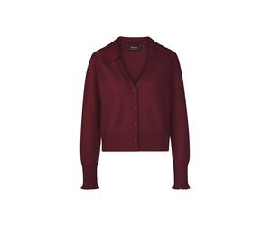 Marc Cain Collections - Cropped Cardigan aus Kaschmir bright maroon - Gr. - 40