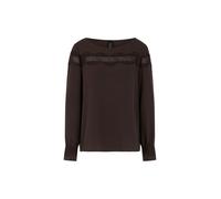 Marc Cain Collections - Elegante Bluse mit Spitze seal brown - Gr. - 38