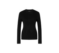 Marc Cain Collections - Elegantes Longsleeve mit Blumenelement black - Gr. - 38