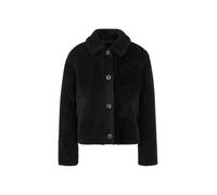Marc Cain Collections - Fake-Fur-Jacke mit Woll-Details black - Gr. - 36