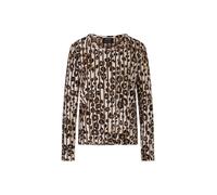 Marc Cain Collections - Gestreifter Leo-Pulli Knitted in Germany soft cappuccino - Gr. - 38