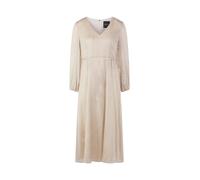 Marc Cain Collections - Kleid aus Dévoré-Satin mit Leomuster bright ecru - Gr. - 42