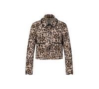 Marc Cain Collections - Kurze Leo-Print Jacke aus Scuba-Jersey soft cappuccino - Gr. - 36
