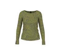 Marc Cain Collections - Langarmshirt mit Leo-Print apple green new - Gr. - 38