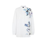 Marc Cain Collections - Lange Bluse mit Lilienprint white - Gr. - 36