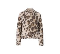 Marc Cain Collections - Leo-Print Pullover Knitted in Germany soft cappuccino - Gr. - 42