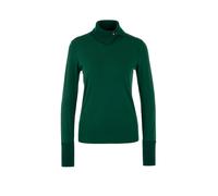 Marc Cain Collections - Longsleeve mit gestricktem Kragen dark jade green - Gr. - 34