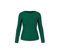 Marc Cain Collections - Longsleeve mit Seidenblende dark jade green - Gr. - 44