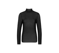 Marc Cain Collections - Mesh-Longsleeve mit Hotfixsteinchen black - Gr. - 40
