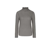 Marc Cain Collections - Mesh-Longsleeve mit Hotfixsteinchen soft charcoal - Gr. - 40