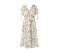 Marc Cain Collections - Midikleid aus Baumwolle und Seide off-white - Gr. - 36