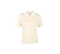 Marc Cain Collections - Poloshirt mit Leomuster bright ecru - Gr. - 38