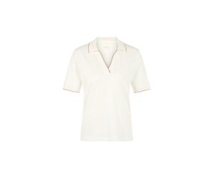 Marc Cain Collections - Poloshirt mit V-Ausschnitt off-white - Gr. - 40