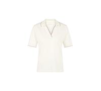 Marc Cain Collections - Poloshirt mit V-Ausschnitt off-white - Gr. - 42