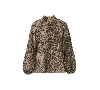 Marc Cain Collections - Schluppenbluse mit Leo-Print soft cappuccino - Gr. - 44