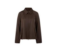 Marc Cain Collections - Schwingende Jacke aus Glanzmaterial seal brown - Gr. - 42