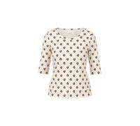 Marc Cain Collections - Shirt aus Baumwollstretch bright ecru - Gr. - 40