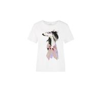 Marc Cain Collections - T-Shirt mit Hundeprint und Details white - Gr. - 40