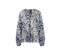 Marc Cain Collections - Weite Bluse mit Animal Print midnight sail - Gr. - 44