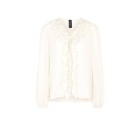 Marc Cain Damen Bluse mit Rüschen und Volants, weiss, Gr. 40