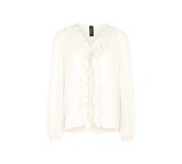 Marc Cain Damen Bluse mit Rüschen und Volants, weiss, Gr. 42