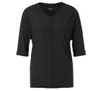 Langarmbluse MARC CAIN ""Collection Essential" Premium Damenmode" Gr. 4 (40), schwarz (black) Damen Blusen 3/4 arm Blusenshirt aus Material-Mix (21428665-4)